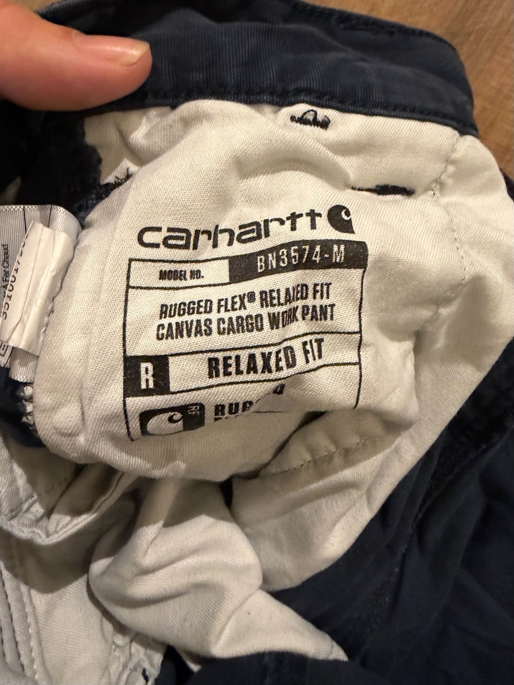 Carhartt Rugged Flex Relaxed Fit Canvas Cargo Work Pant 42x34 Blue Men's - Picture 5 of 6